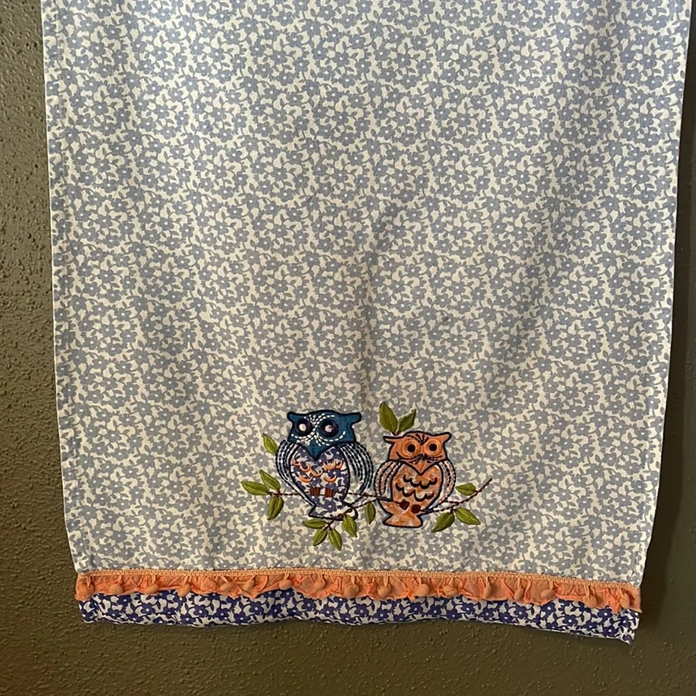 Sur la Table Floral Owls Kitchen Towel